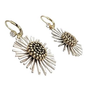 Born Daisy Gold and Silver Tone Flower Earrings